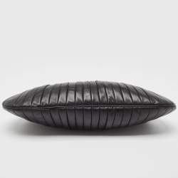 Pre Owned Yves Saint Laurent Black Leather Pleated Mombasa Hobo