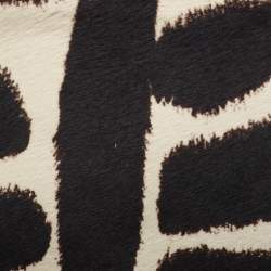 Yves Saint Laurent Black/White Zebra Print Calfhair and Leather Mombasa Double Bag
