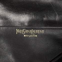 Yves Saint Laurent Black/White Zebra Print Calfhair and Leather Mombasa Double Bag