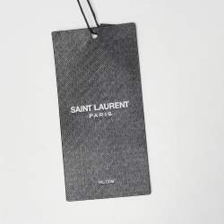 Pre Owned Saint Laurent Black Quilted Leather Envelope Pouch