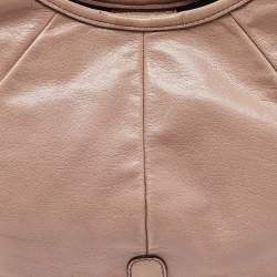 Pre Owned Yves Saint Laurent Pink Leather Mombasa Hobo