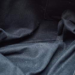 Pre Owned Yves Saint Laurent Black Croc Embossed Patent Leather Sac Palma Tote