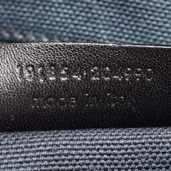 Pre Owned Yves Saint Laurent Black Croc Embossed Patent Leather Sac Palma Tote