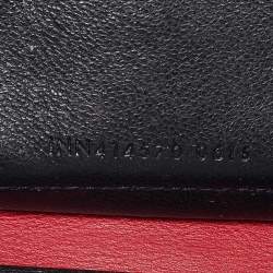Pre Owned Saint Laurent Red Leather Monogram Zip Around Wallet