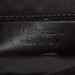 Pre Owned Yves Saint Laurent Dark Brown Suede, Leather and Mink Fur Studded Flap Hobo