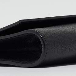 Pre Owned حقيبة كلتش إيف سان لوران تشيك جلد مجعد وردي ميتاليك كبيرة