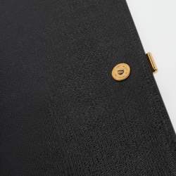 Pre Owned حقيبة كلتش إيف سان لوران تشيك جلد مجعد وردي ميتاليك كبيرة