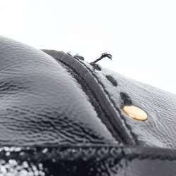 Yves Saint Laurent Black Patent Leather Large Muse Satchel