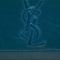 مملوكة مسبقًا Yves Saint Laurent Teal Patent Leather Belle De Jour Flap Clutch