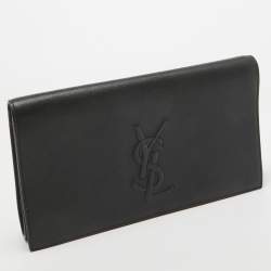 Yves Saint Laurent Black Leather Belle De Jour Flap Clutch