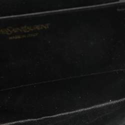 Yves Saint Laurent Black Leather Belle De Jour Flap Clutch
