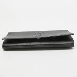 Yves Saint Laurent Black Leather Belle De Jour Flap Clutch