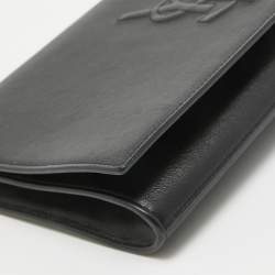 Yves Saint Laurent Black Leather Belle De Jour Flap Clutch
