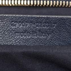 Pre Owned Yves Saint Laurent Navy Blue Leather Medium Cabas Chyc Tote