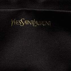 مملوكة مسبقًا حقيبة كلتش سان لوران باريس بيل دي جور جلد لامع أخضر بقلاب