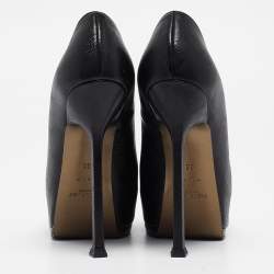 Yves Saint Laurent Black Leather Tribtoo Pumps Size 36