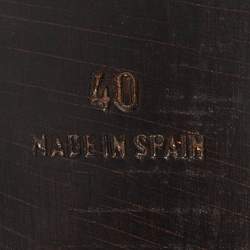 Pre Owned Yves Saint Laurent Black Leather Open Toe Studded Heel Slide Sandals Size 40