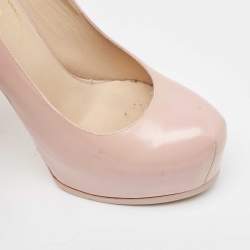 مملوكة مسبقًا حذاء كعب عالي إيف سان لوران تريبتو جلد وردي مقاس 38