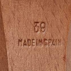 مملوكة مسبقًا Yves Saint Laurent Red Leather Flower Applique Clogs Size 39