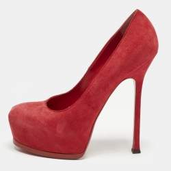 Yves Saint Laurent Red Tribtoo Platform Pumps Size 38.5