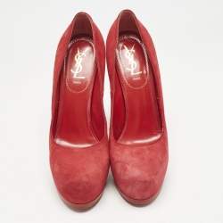 Yves Saint Laurent Red Tribtoo Platform Pumps Size 38.5