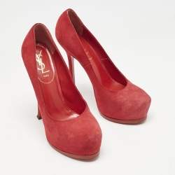 Yves Saint Laurent Red Tribtoo Platform Pumps Size 38.5