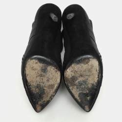 Yves Saint Laurent Black Elastic Bandage And Suede Booties Size 39