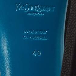 Pre Owned Yves Saint Laurent Black Nubuck Leather Platform Pumps Size 40