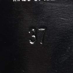 Pre Owned بوت للكاحل سان لوران باريس تريبيوت جلد لامع وجلد أسود/ كحلي مقاس 38