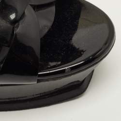 مملوكة مسبقًا Yves Saint Laurent Tribute Size 41 Black Patent Leather Platform Sandals