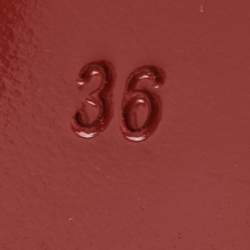 Pre Owned Yves Saint Laurent Tribtoo Size 36 Red/Black Suede and Leather Platform Pumps