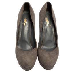 Yves Saint Laurent Grey Suede Pumps Size 40