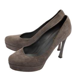 Yves Saint Laurent Grey Suede Pumps Size 40