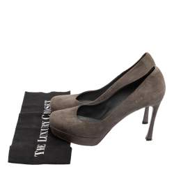 Yves Saint Laurent Grey Suede Pumps Size 40