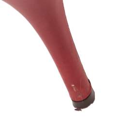 Pre Owned Yves Saint Laurent  Red  Leather Tribute Platform Sandals Size 36.5