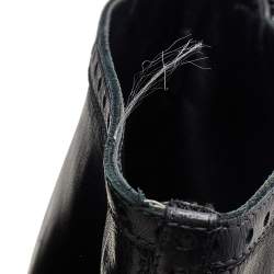 مملوكة مسبقًا Yves Saint Laurent Black Leather Tribtoo Platform Knee Length Boots Size 41.5