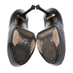 Yves Saint Laurent Black Leather Tribtoo Platform Pumps Size 40