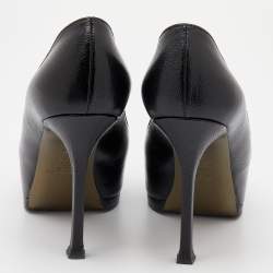 Yves Saint Laurent Black Leather Tribtoo Platform Pumps Size 36