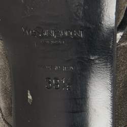  Yves Saint Laurent Grey Suede Janis Booties Size 39.5