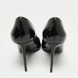 مملوكة مسبقًا Yves Saint Laurent Black Patent Leather Zoe Studded Pointed Toe Pumps Size 38