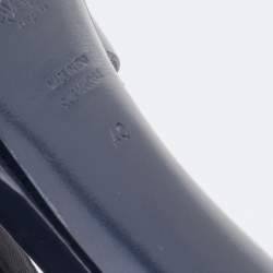 Pre Owned Yves Saint Laurent Navy Blue Patent Leather Tribute Ankle Trap Platform Sandals Size 40