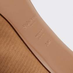 Yves Saint Laurent Beige Leather Tribtoo Platform Pumps Size 39.5