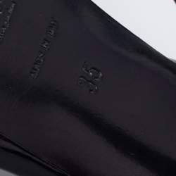 Pre Owned Yves Saint Laurent Black Patent Tribute Sandals Size 35