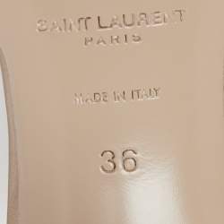 مملوكة مسبقًا Yves Saint Laurent Beige Leather Tribute Sandals Size 36