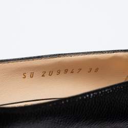 Pre Owned Yves Saint Laurent Black Leather Tribtoo Pumps Size 38