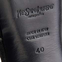 Pre Owned Yves Saint Laurent Black Suede Tribute Sandals Size 40