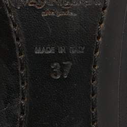 Pre Owned Yves Saint Laurent Black Leather Anja Pumps Size 37