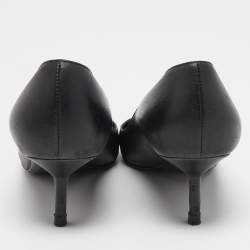 Pre Owned Yves Saint Laurent Black Leather Anja Pumps Size 37