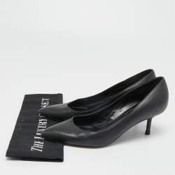 Pre Owned Yves Saint Laurent Black Leather Anja Pumps Size 37
