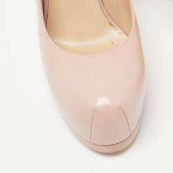 Pre Owned Yves Saint Laurent Pink Leather Tribtoo Pumps Size 38